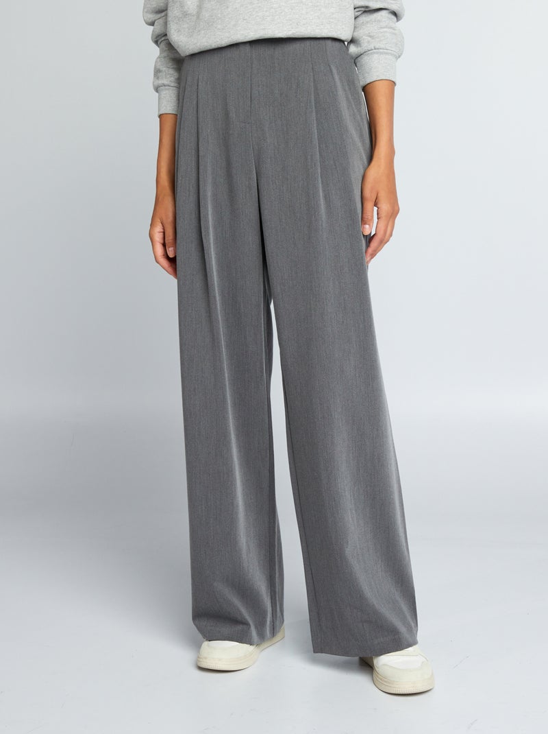Wijde Broek Met Hoge Taille GRIJS Dame 19 00 Kiabi wijde-broek-met-hoge-taille-grijs-dame-19-00-kiabi