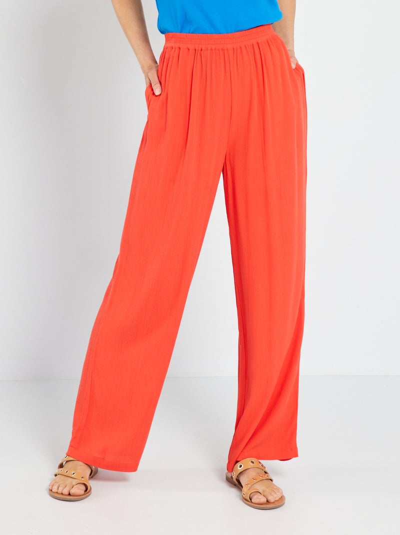 Wijde broek met hoge taille ROSE - Kiabi