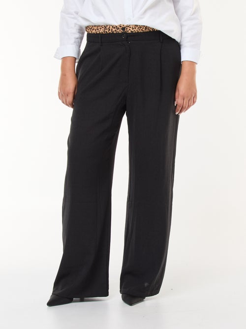 Wijde broek met luipaardprint - Kiabi