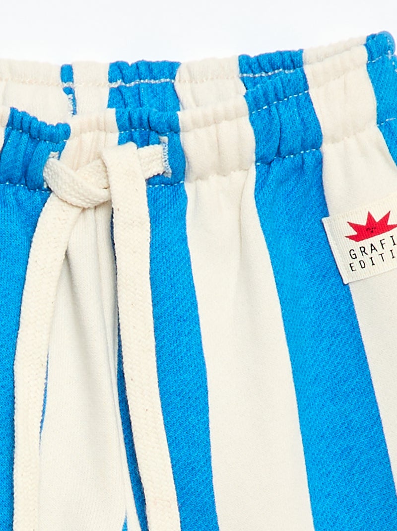 Wijde broek met motief Wit - Kiabi
