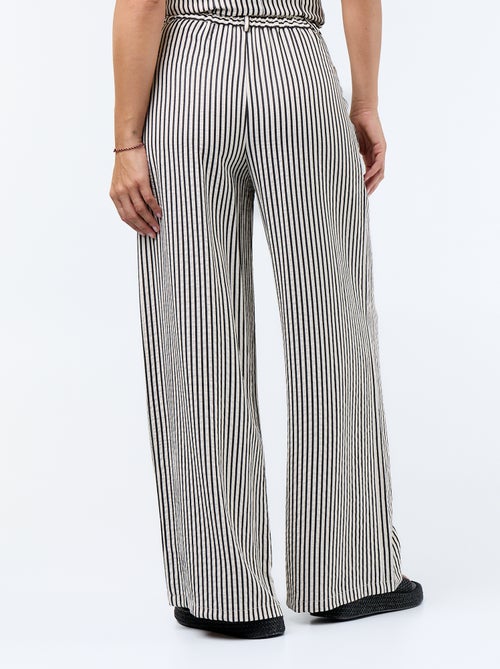 Wijde broek met plooien - Kiabi