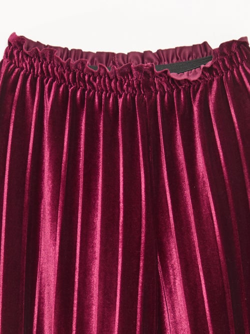 Wijde broek met wijde pijpen van zachte, stevige ribjersey - Kiabi