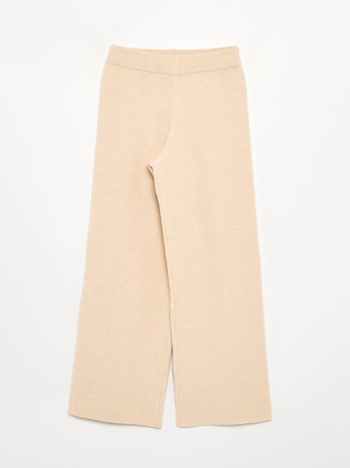 Wijde broek van compact breisel - Kiabi