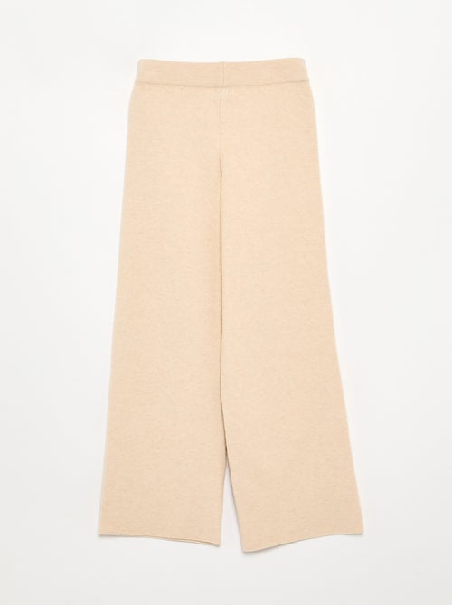 Wijde broek van compact breisel - Kiabi