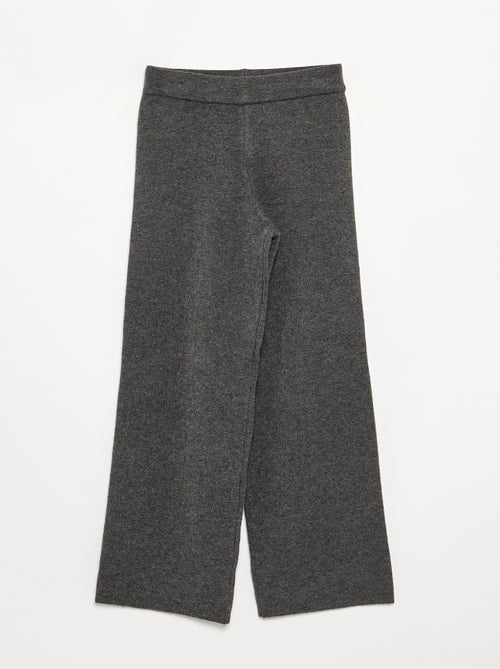Wijde broek van compact breisel - Kiabi