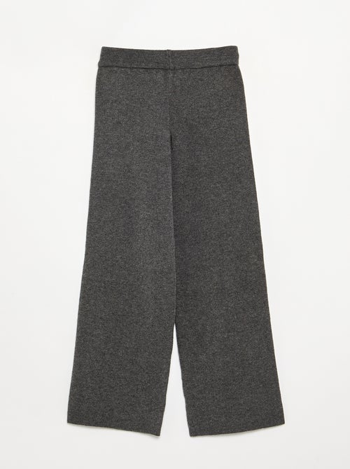 Wijde broek van compact breisel - Kiabi
