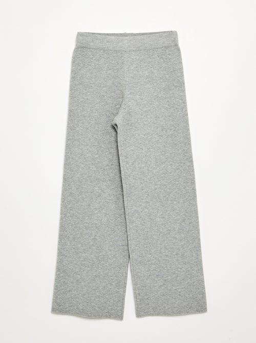Wijde broek van compact breisel - Kiabi