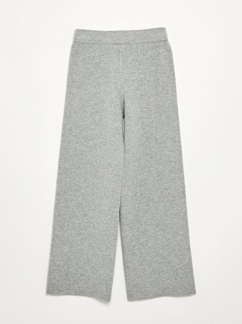 Wijde broek van compact breisel - Kiabi