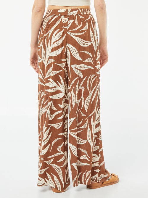 Wijde broek van crêpe - Kiabi