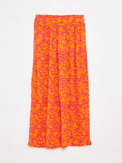 Wijde broek van crêpe - Kiabi
