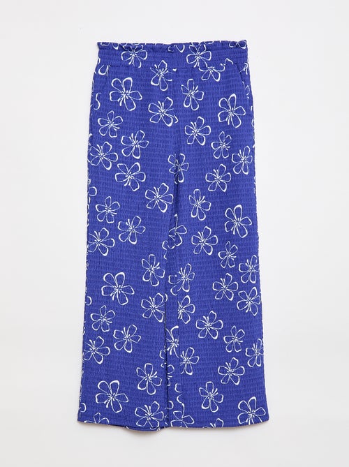 Wijde broek van crêpe tricot - Kiabi