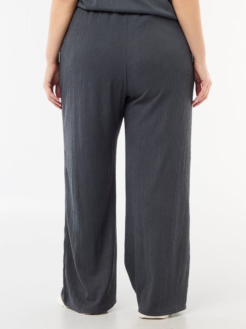Wijde broek van crêpe tricot - Kiabi