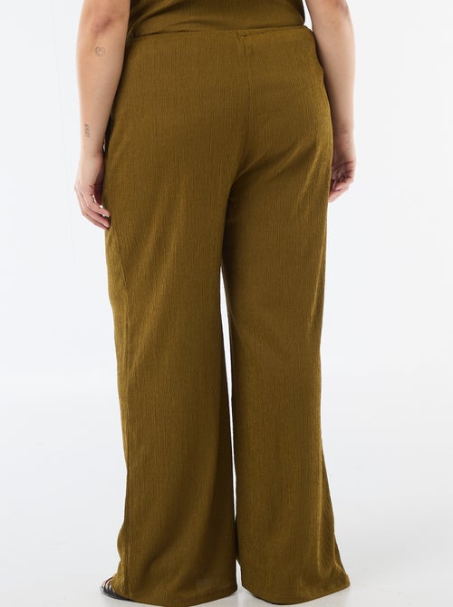 Wijde broek van crêpe tricot - Kiabi