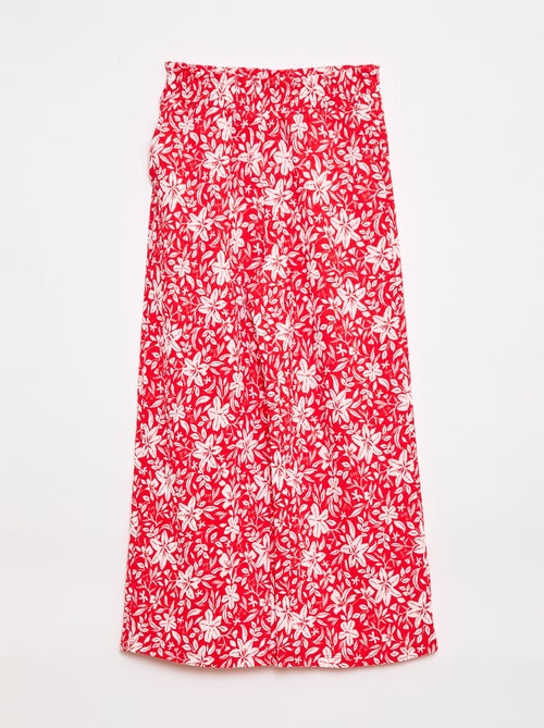 Wijde broek van crêpe tricot - Kiabi