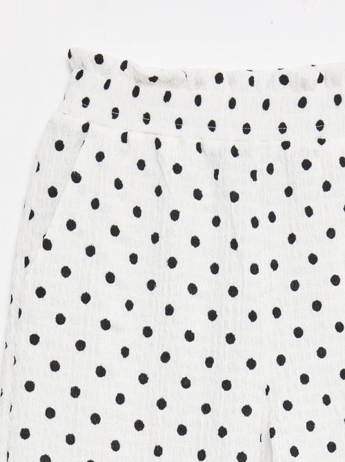 Wijde broek van crêpe tricot - Kiabi