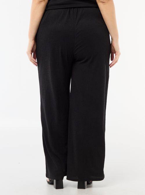 Wijde broek van crêpe tricot - Kiabi