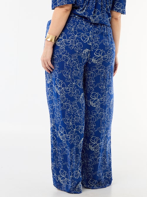 Wijde broek van crêpetricot - Kiabi
