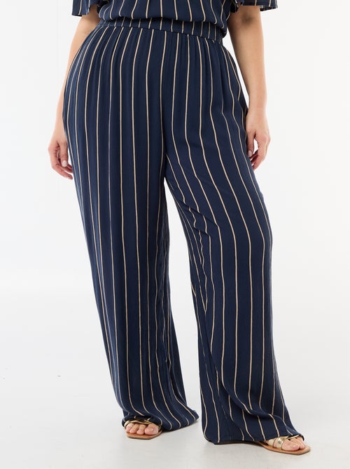 Wijde broek van crêpetricot - Kiabi