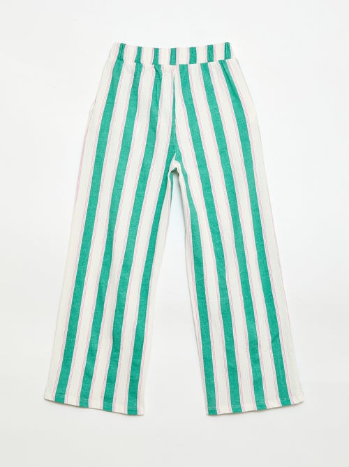 Wijde broek van crêpetricot - Kiabi