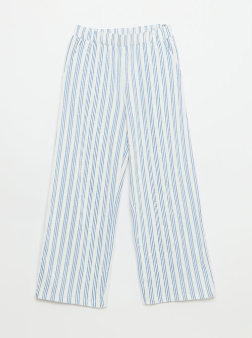 Wijde broek van crêpetricot - Kiabi