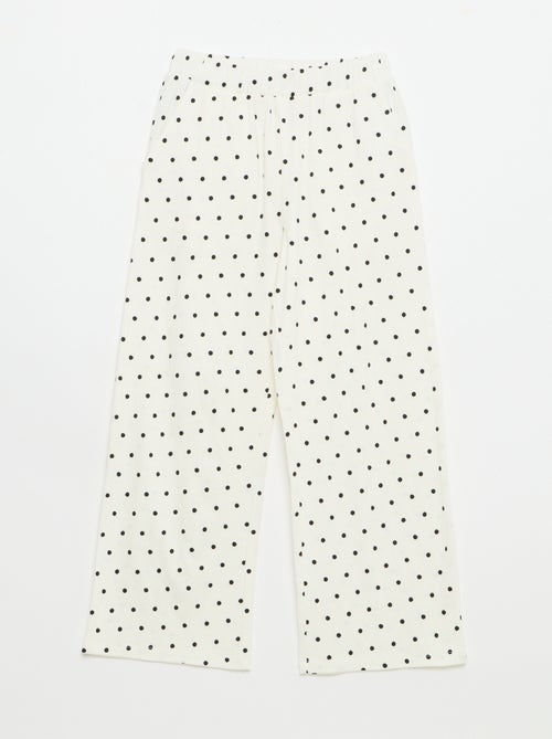 Wijde broek van crêpetricot - Kiabi