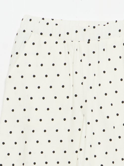 Wijde broek van crêpetricot - Kiabi