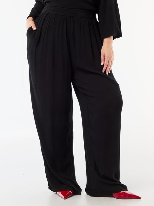 Wijde broek van crêpetricot - Kiabi