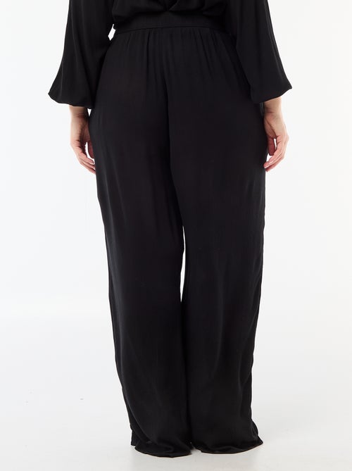 Wijde broek van crêpetricot - Kiabi