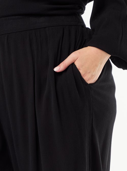 Wijde broek van crêpetricot - Kiabi