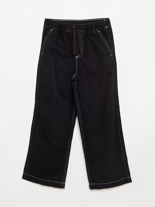 Wijde broek van denim - Kiabi Wijde broek van denim - Kiabi