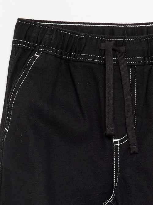 Wijde broek van denim - Kiabi Wijde broek van denim - Kiabi