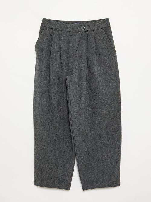 Wijde broek van flanel - Kiabi