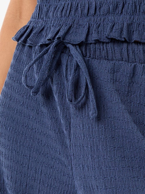 Wijde broek van gesmokte stof - Kiabi