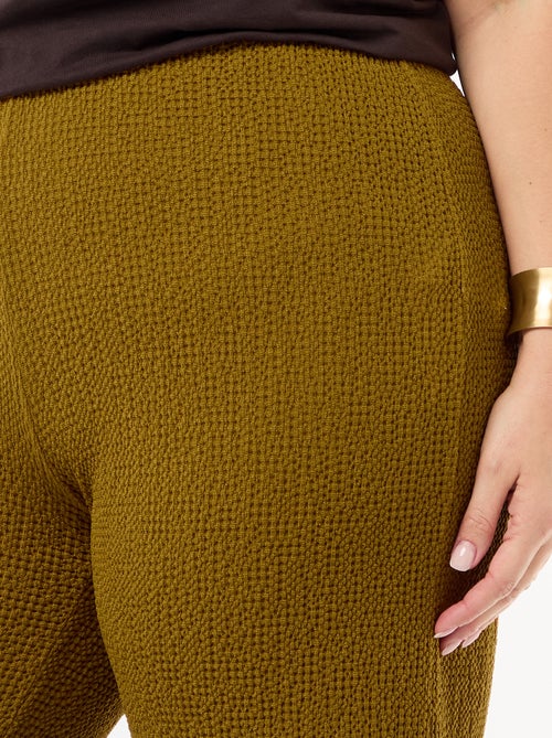 Wijde broek van gewafelde stof - Kiabi