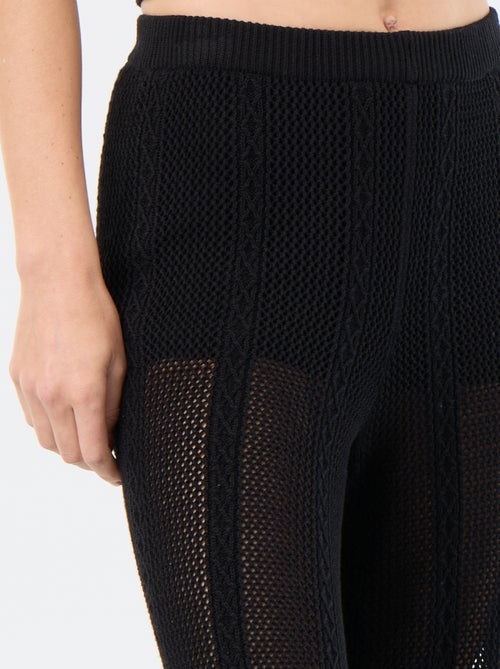 Wijde broek van haakwerk - Kiabi