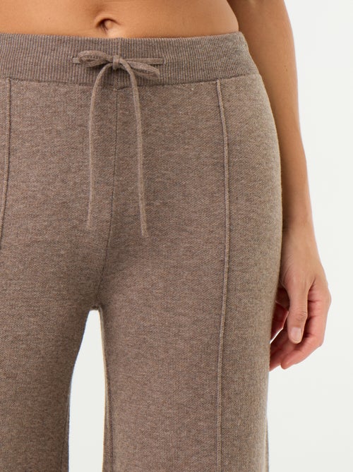 Wijde broek van jerseytricot - Kiabi