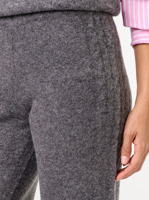 Wijde broek van jerseytricot - Kiabi