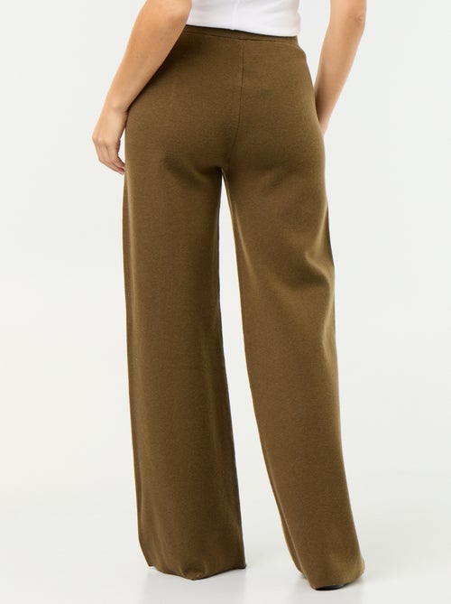 Wijde broek van jerseytricot - Kiabi
