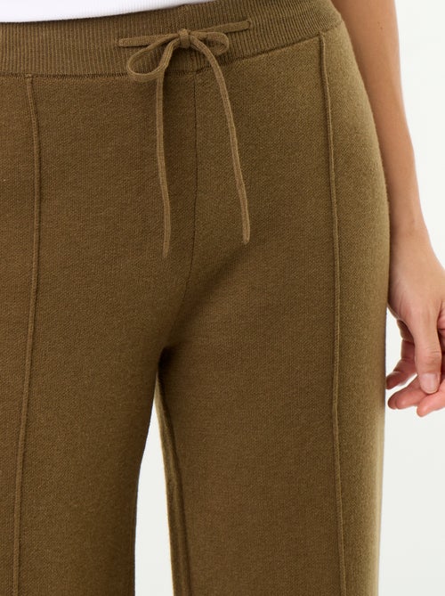 Wijde broek van jerseytricot - Kiabi