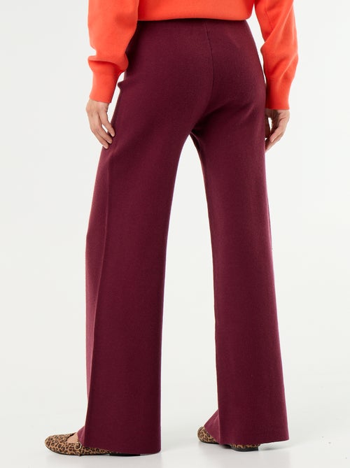 Wijde broek van jerseytricot - Kiabi