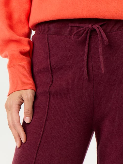 Wijde broek van jerseytricot - Kiabi