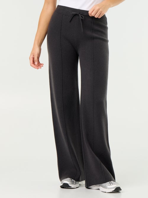 Wijde broek van jerseytricot - Kiabi