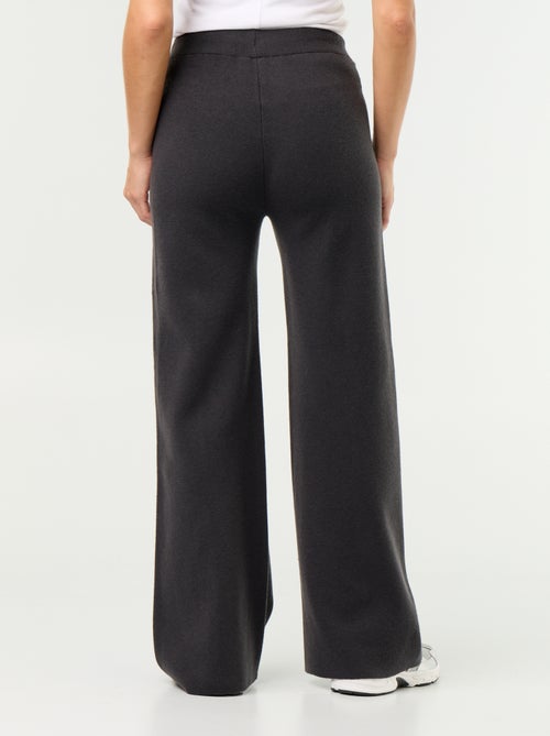 Wijde broek van jerseytricot - Kiabi