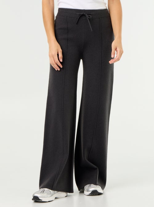 Wijde broek van jerseytricot - Kiabi