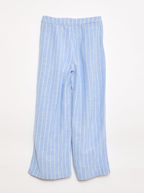 Wijde broek van linnenmix - Kiabi