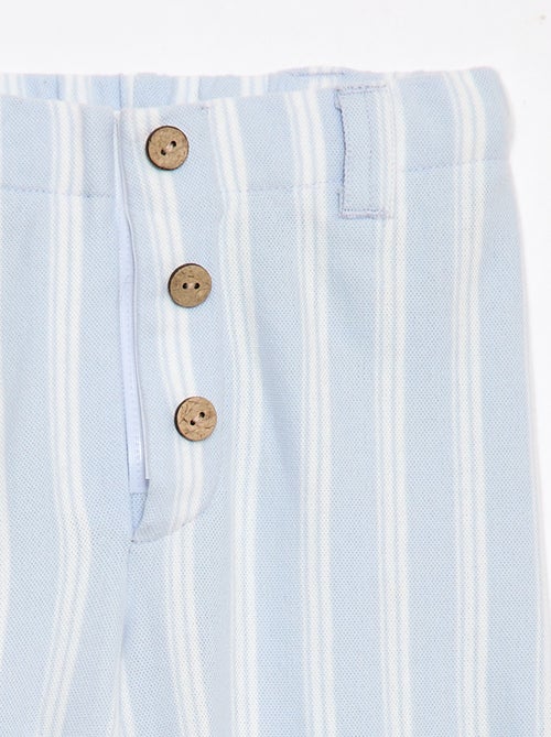 Wijde broek van piquéstof - gemakkelijk aan te trekken collectie - Kiabi