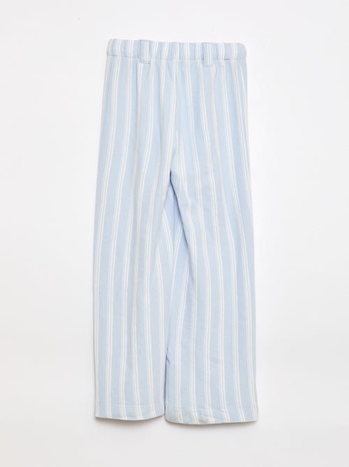 Wijde broek van piquéstof - gemakkelijk aan te trekken collectie - Kiabi
