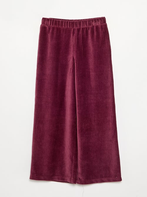 Wijde broek van ribfluweel - Kiabi