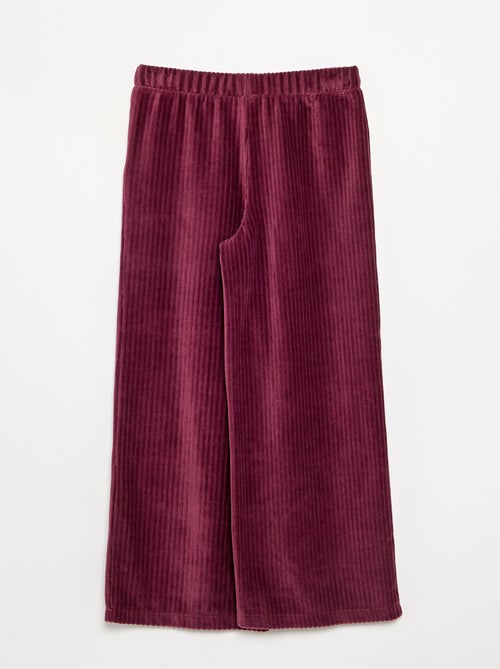 Wijde broek van ribfluweel - Kiabi