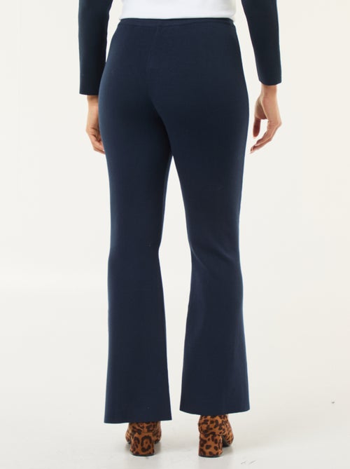 Wijde broek van stevige, effen ribjersey - Kiabi